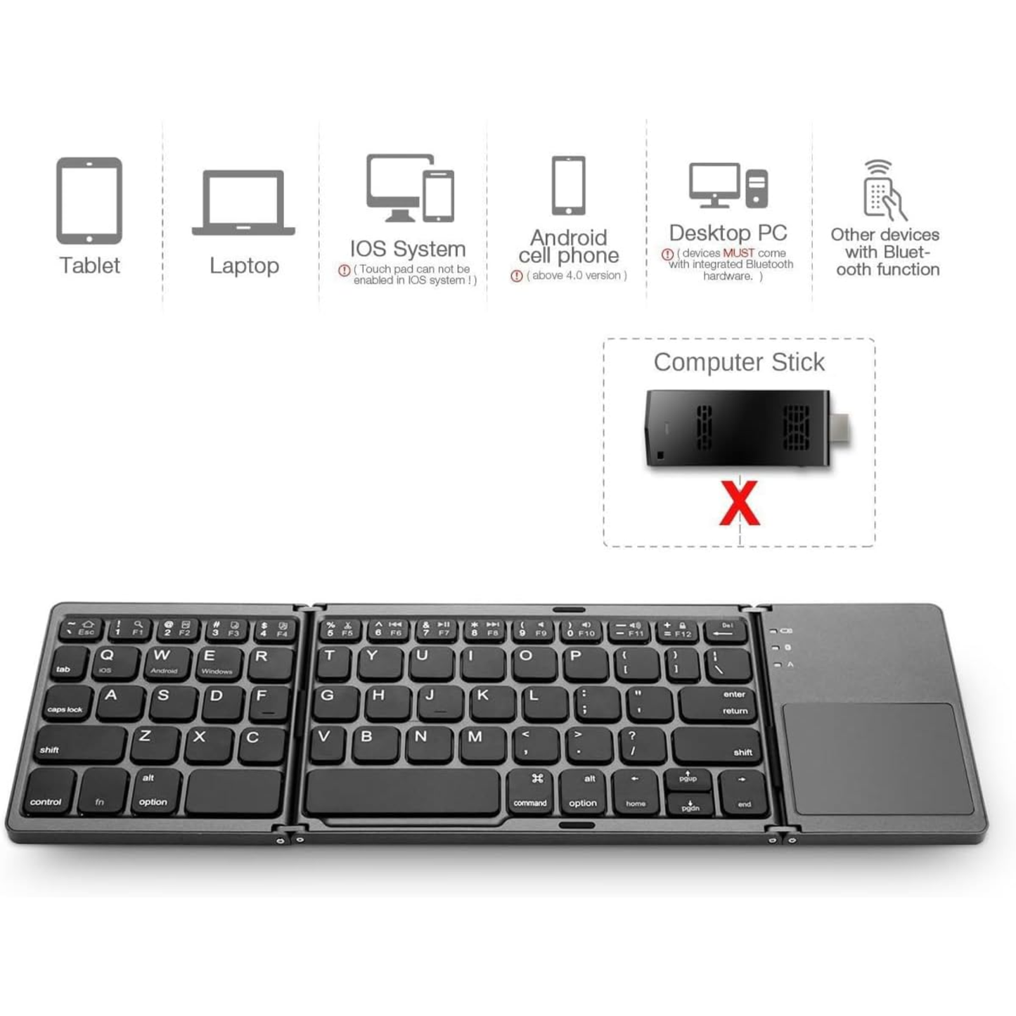 Mini teclado Bluetooth